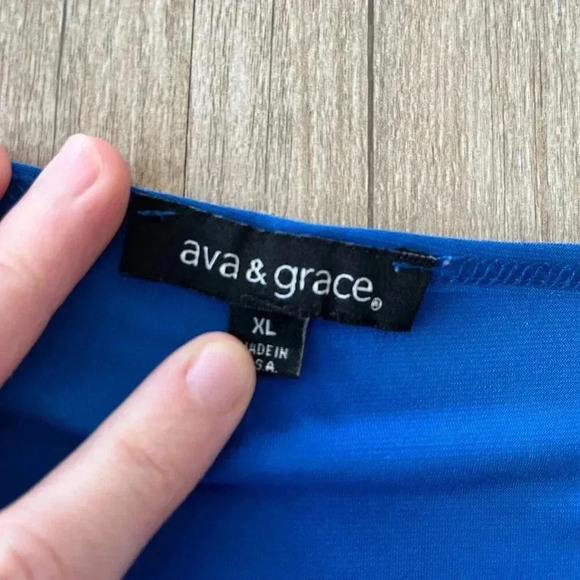 Womens Ava & Grace Blue Blouse - XL - Picture 7 of 7